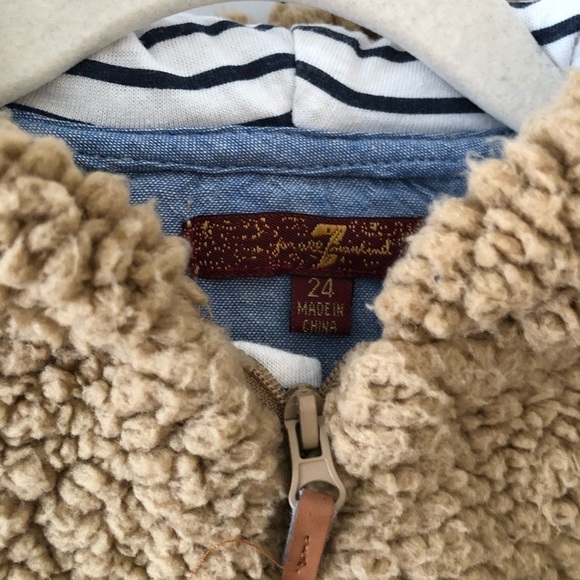 7 For All Mankind Baby Brown Sherpa Jumpsuit 24M - Picture 7 of 9